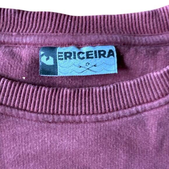 VTG Ericeira Skate Surf Riding Curls And Curbs Burgundy Crew Neck Sweatshirt - Picture 3 of 4